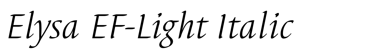 Elysa EF-Light Italic